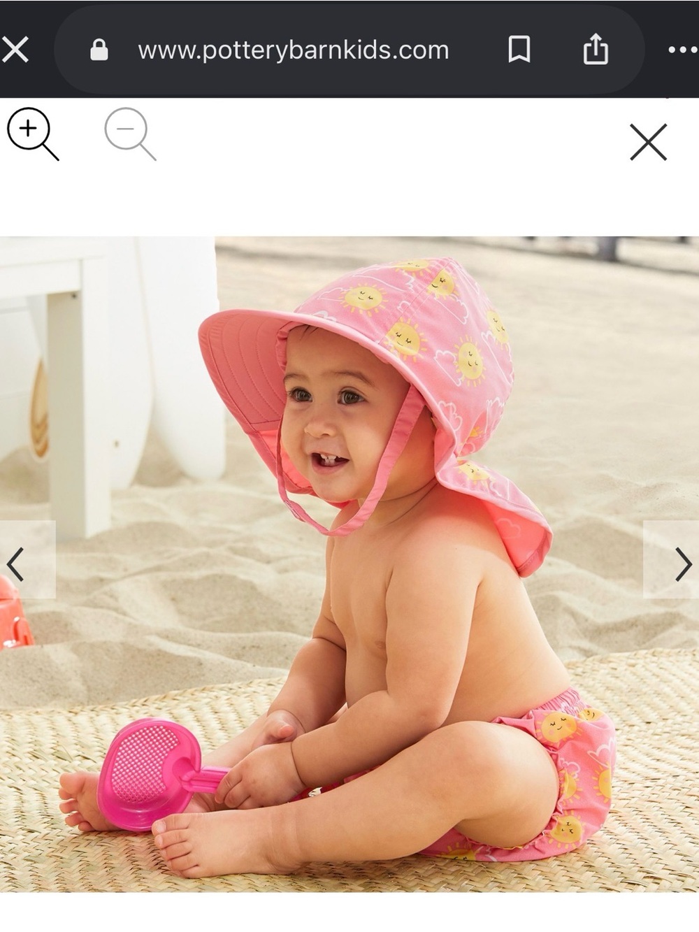 Pottery Barn Kids Pink Sunshine Print Diaper Cover - Picture 4 of 5